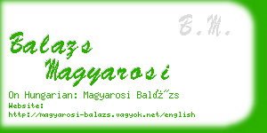 balazs magyarosi business card